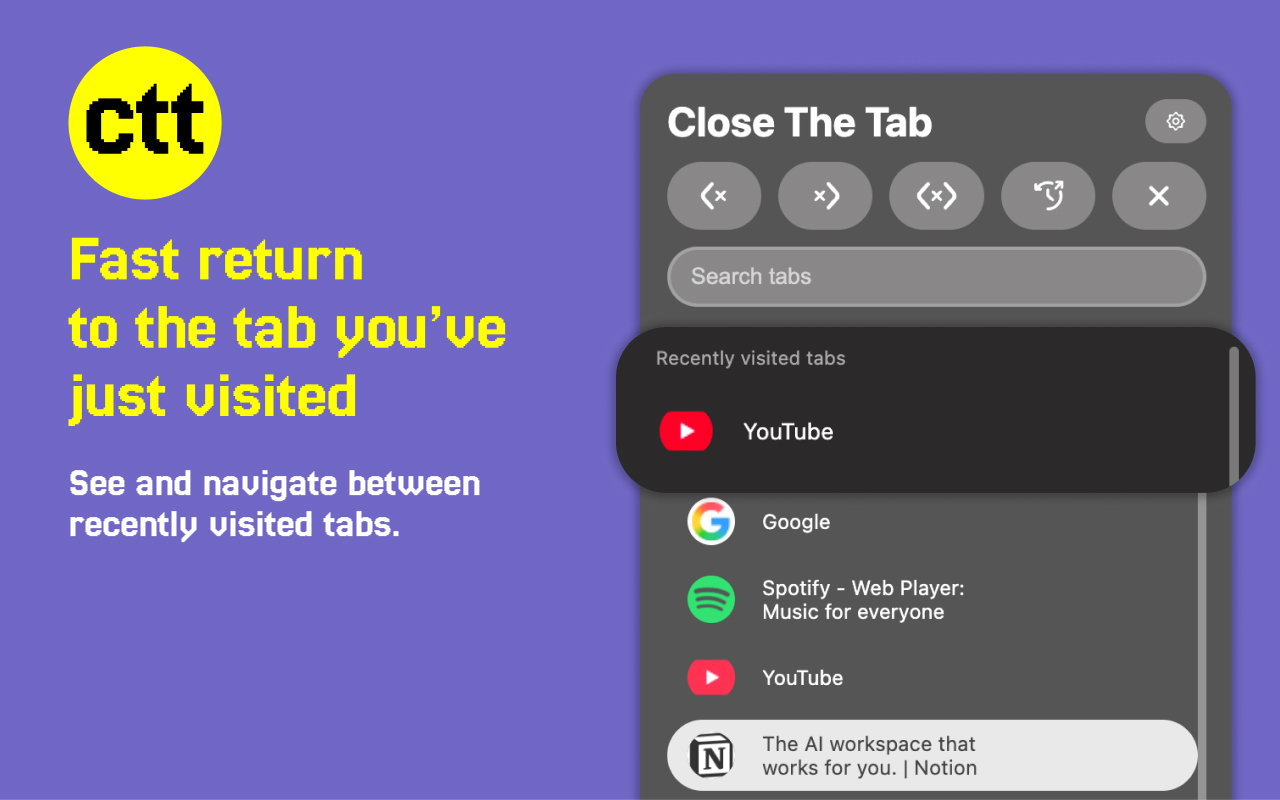 Fast return to the tab you've just visited